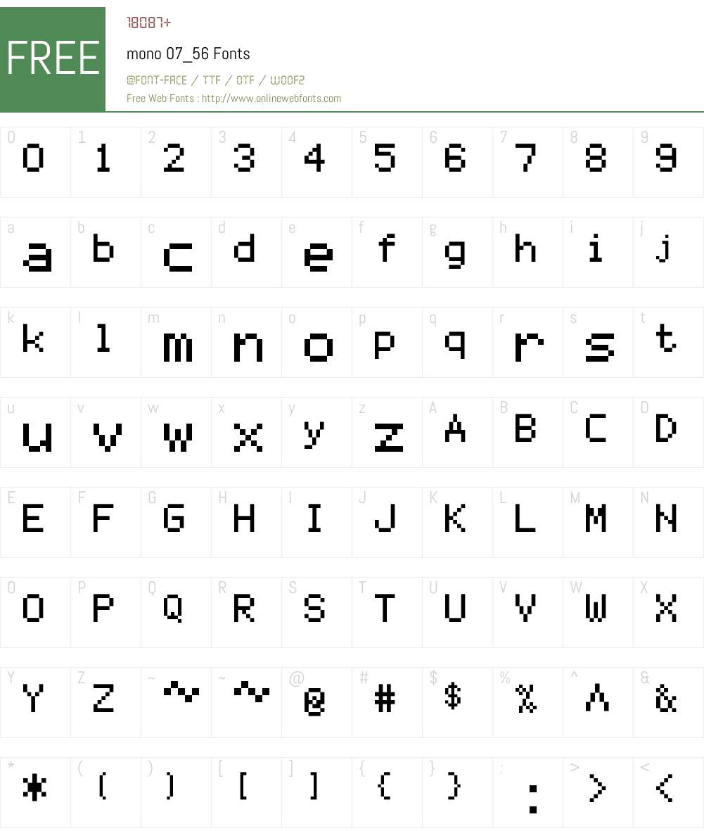 mono 07_56 Font Screenshots
