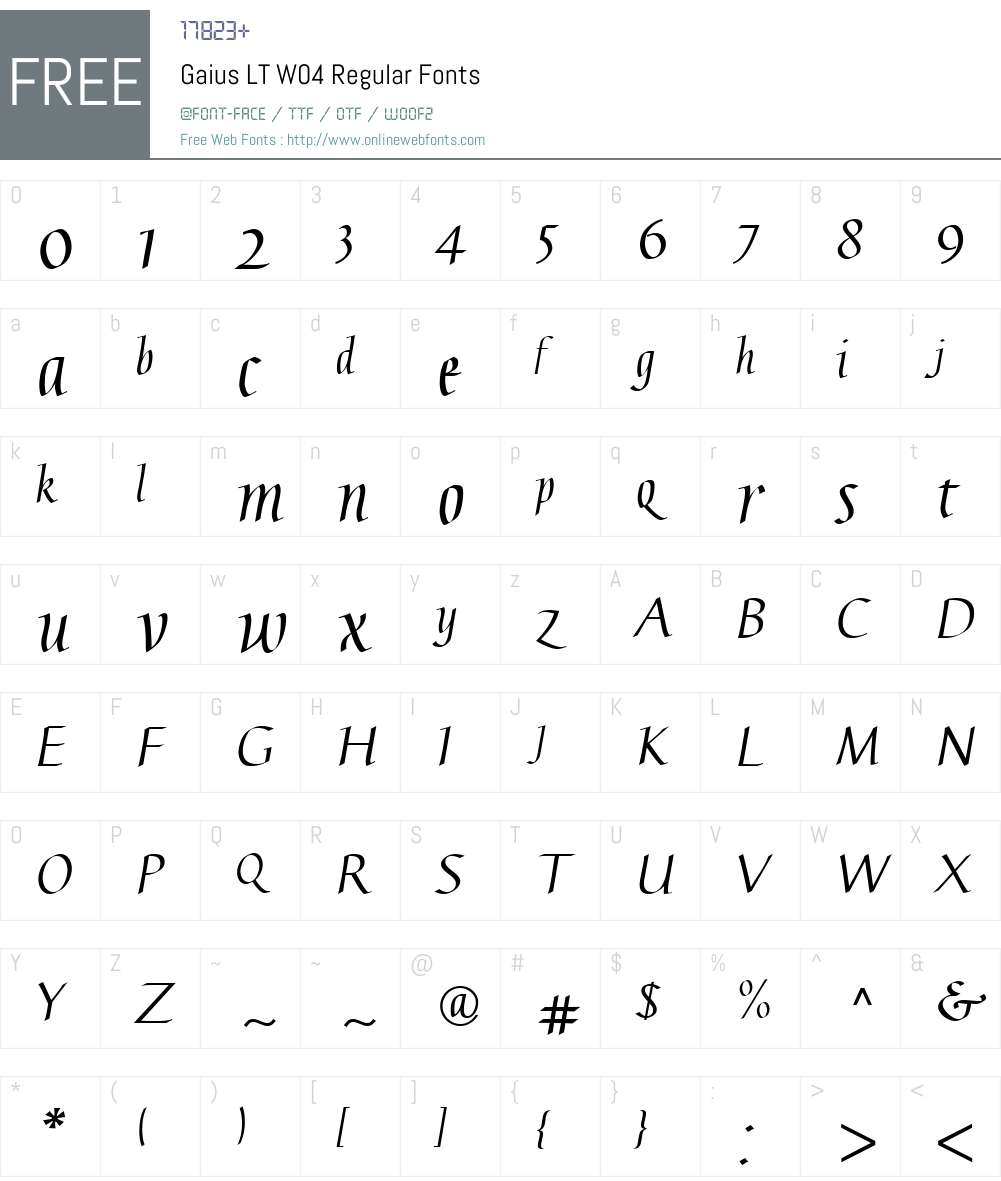 Linotype Gaius Font Screenshots