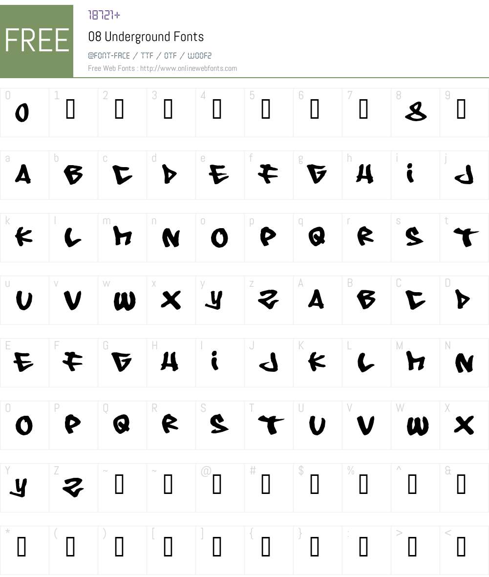 08 Underground Font Screenshots