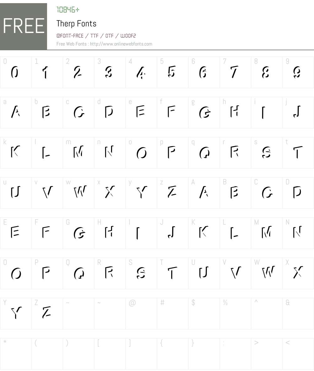 Therp Font Screenshots