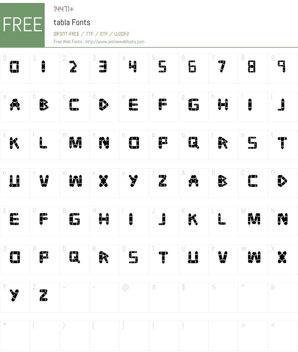 tabla Font Screenshots