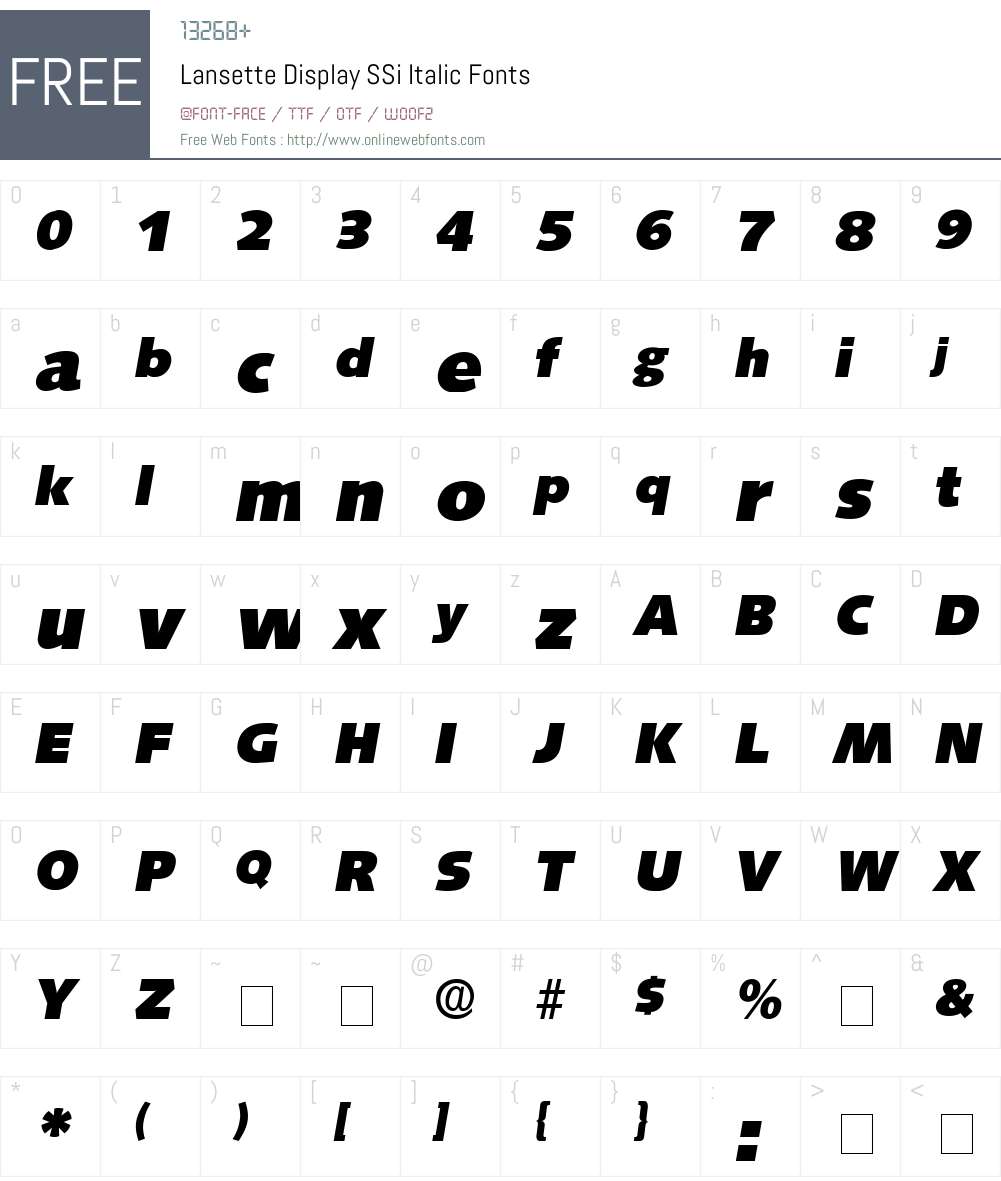Lansette Display SSi Font Screenshots