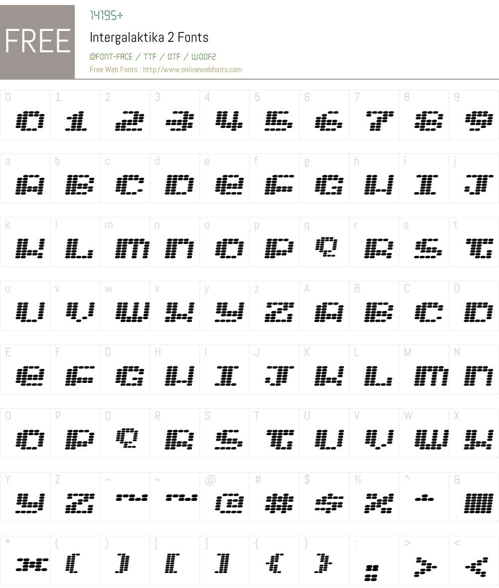 Intergalaktika 2 Font Screenshots