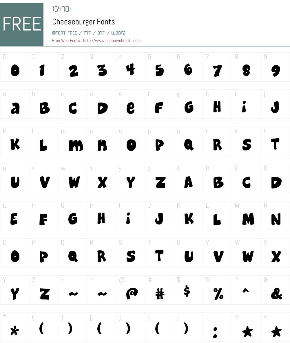 Cheeseburger Font Screenshots