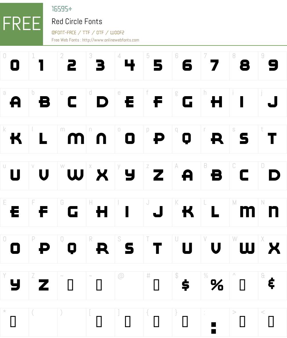 Red Circle Font Screenshots