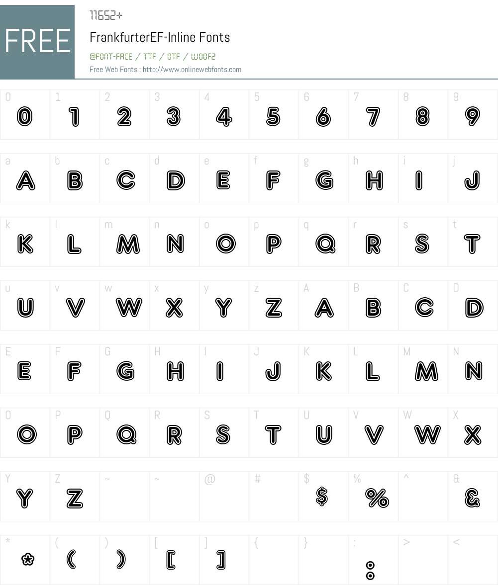 FrankfurterEF Font Screenshots