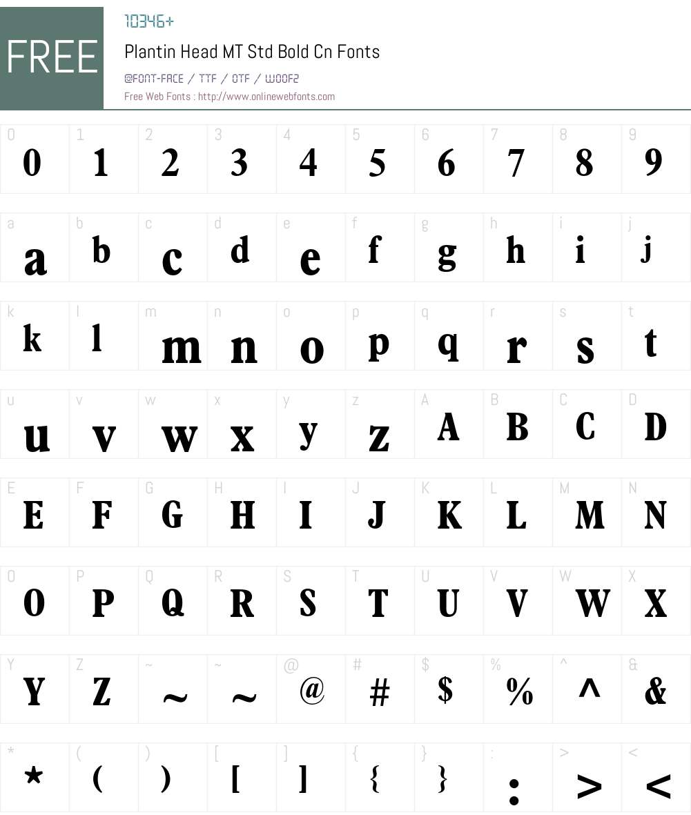 Plantin Head MT Std Font Screenshots