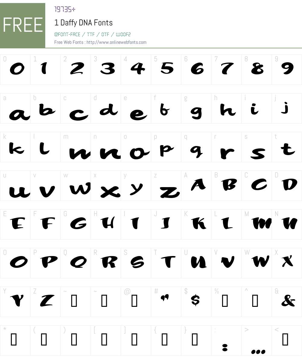 1 Daffy DNA Font Screenshots