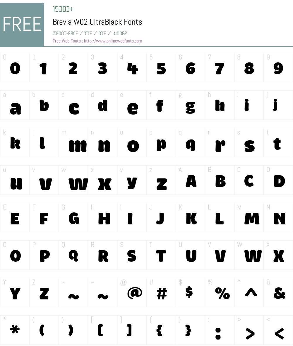 Brevia Font Screenshots