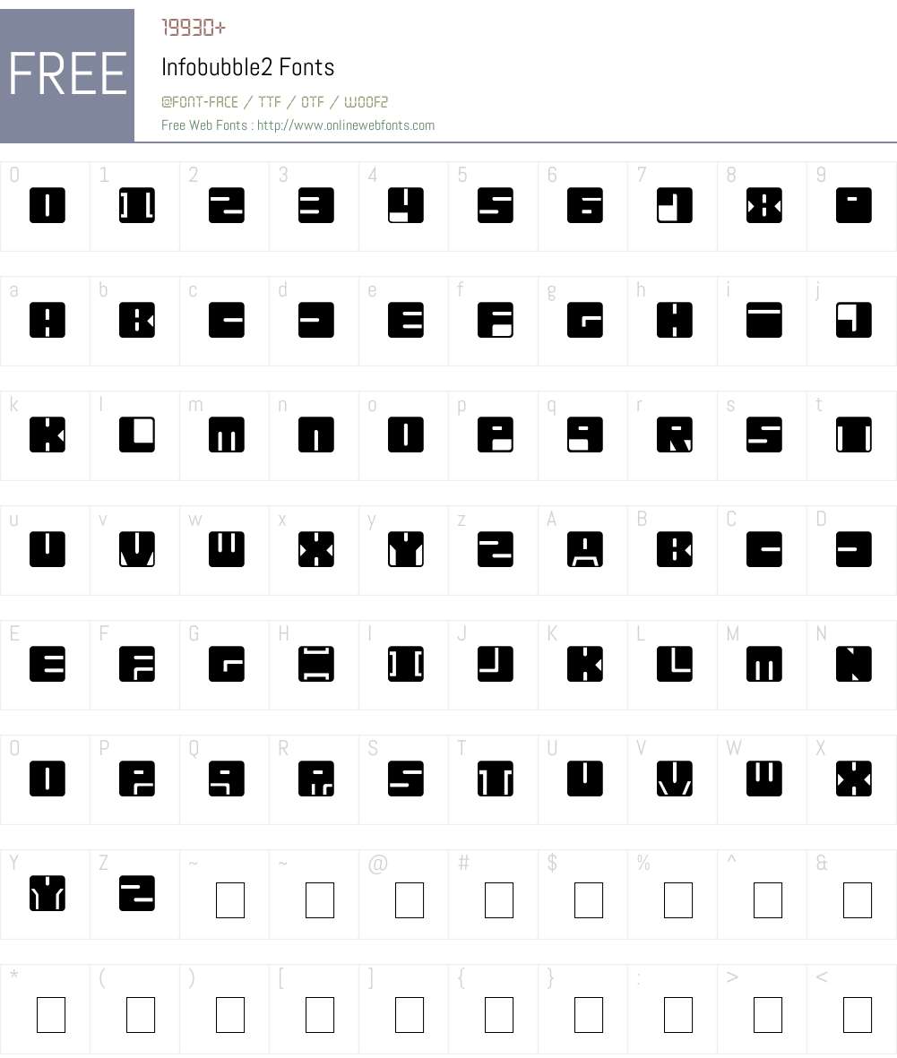 Infobubble2 Font Screenshots