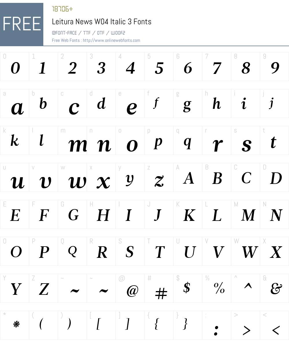 Leitura News Font Screenshots