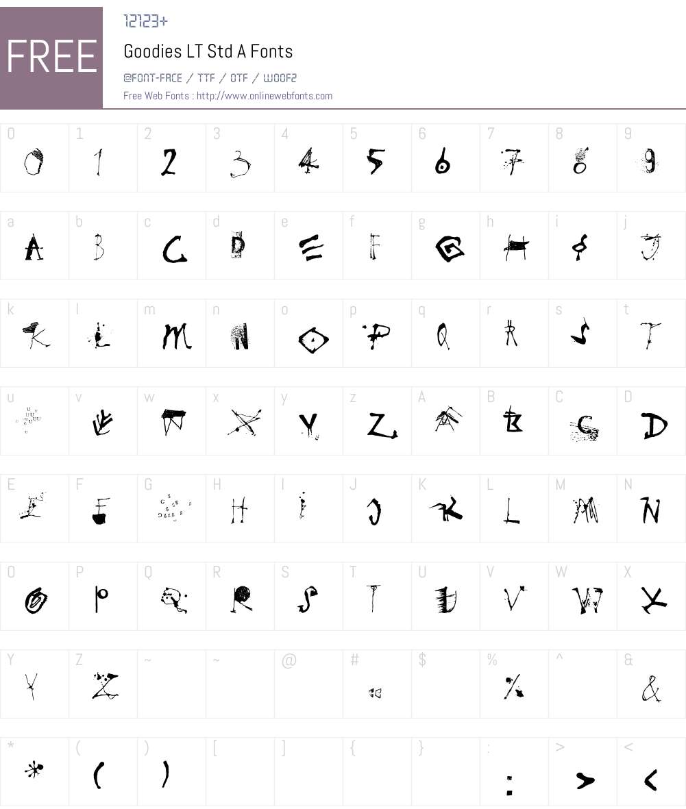 Goodies LT Std A Font Screenshots