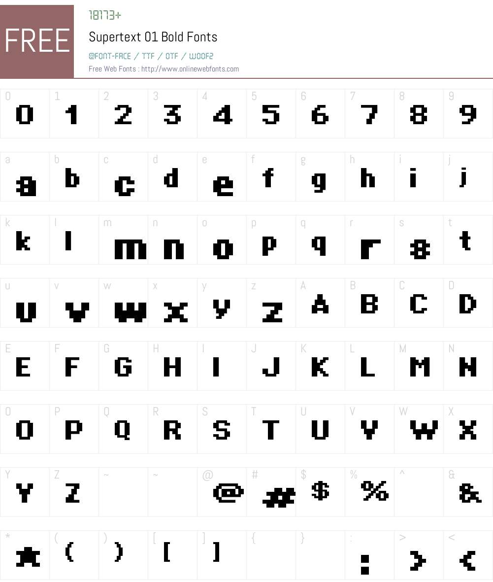 Supertext 01 Font Screenshots
