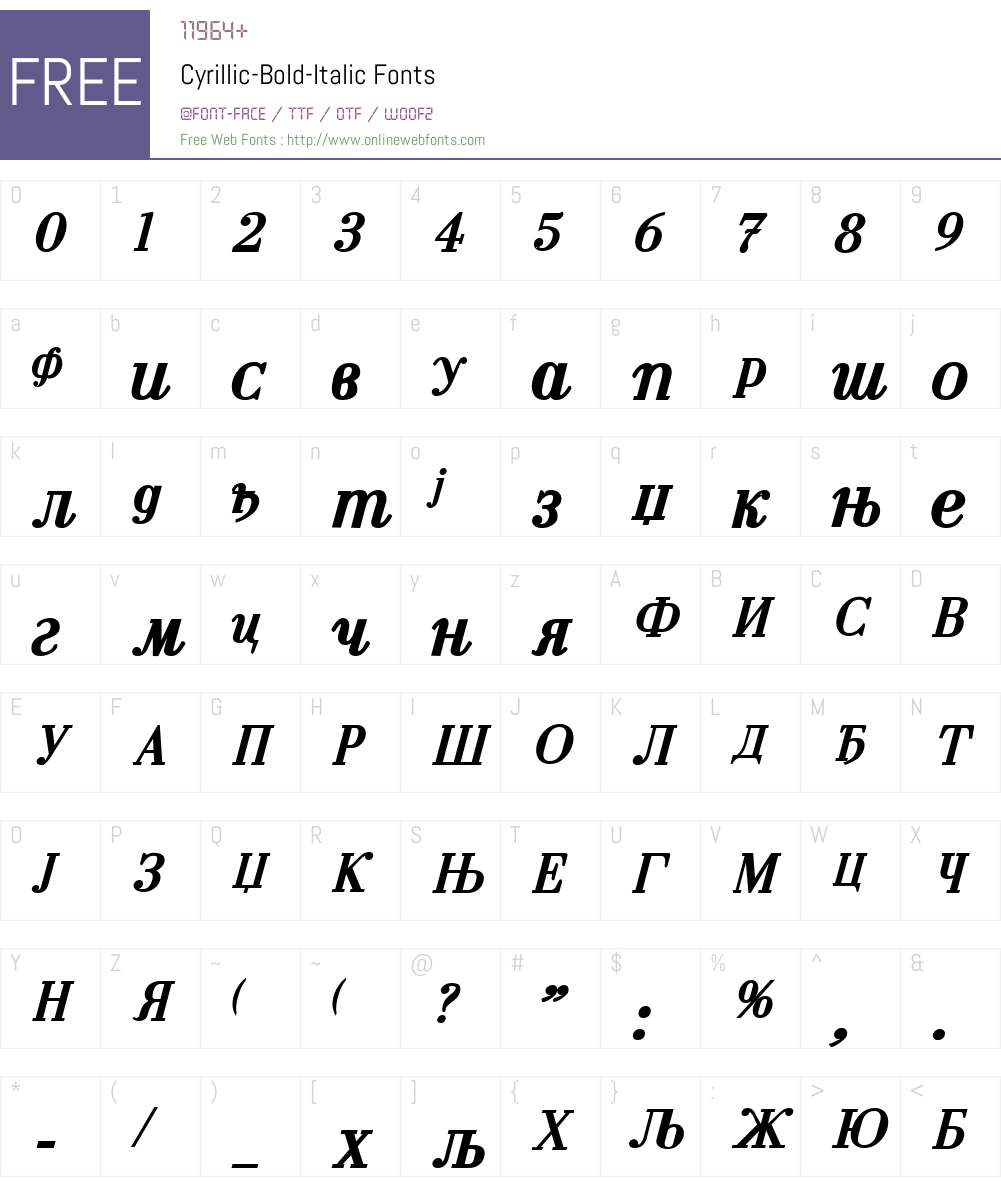 Cyrillic Font Screenshots