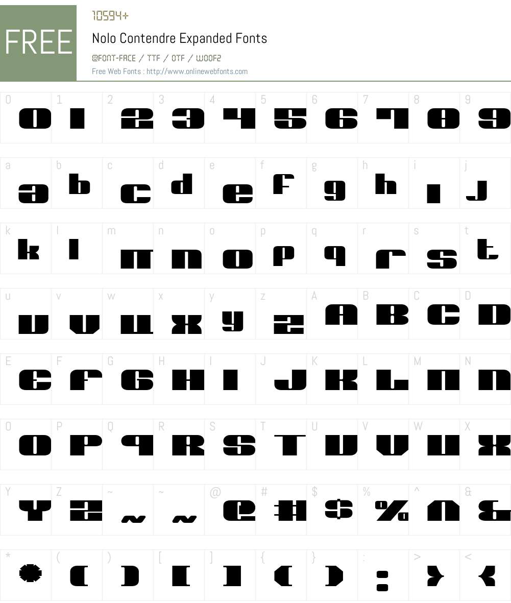 Nolo Contendre Expanded Font Screenshots
