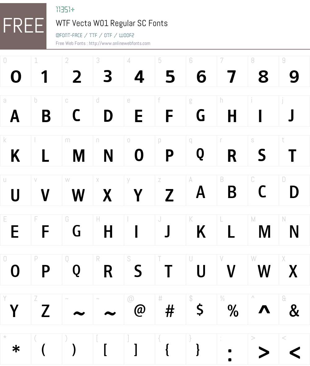 WTFVectaW01-RegularSC Font Screenshots