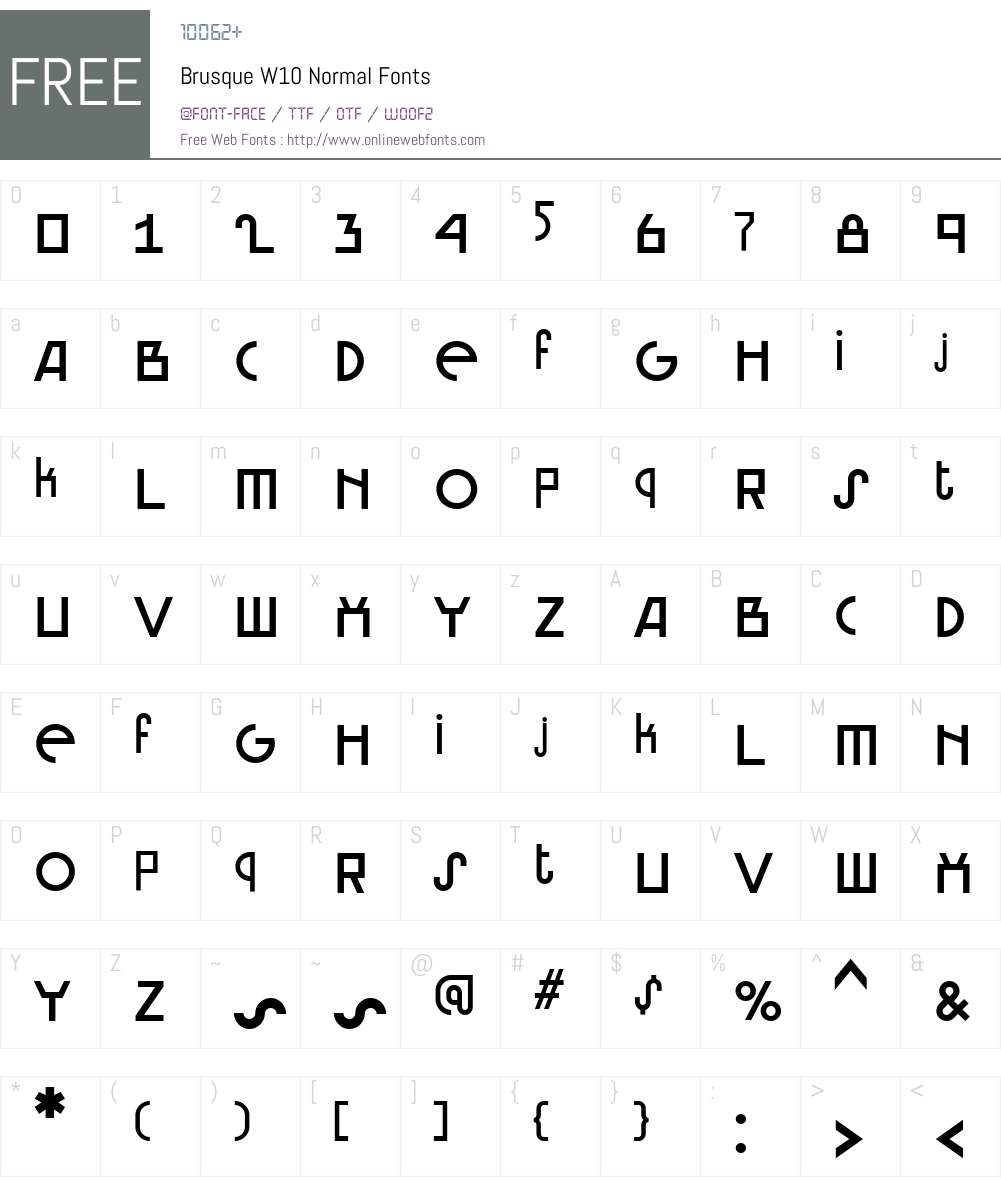 Brusque Font Screenshots