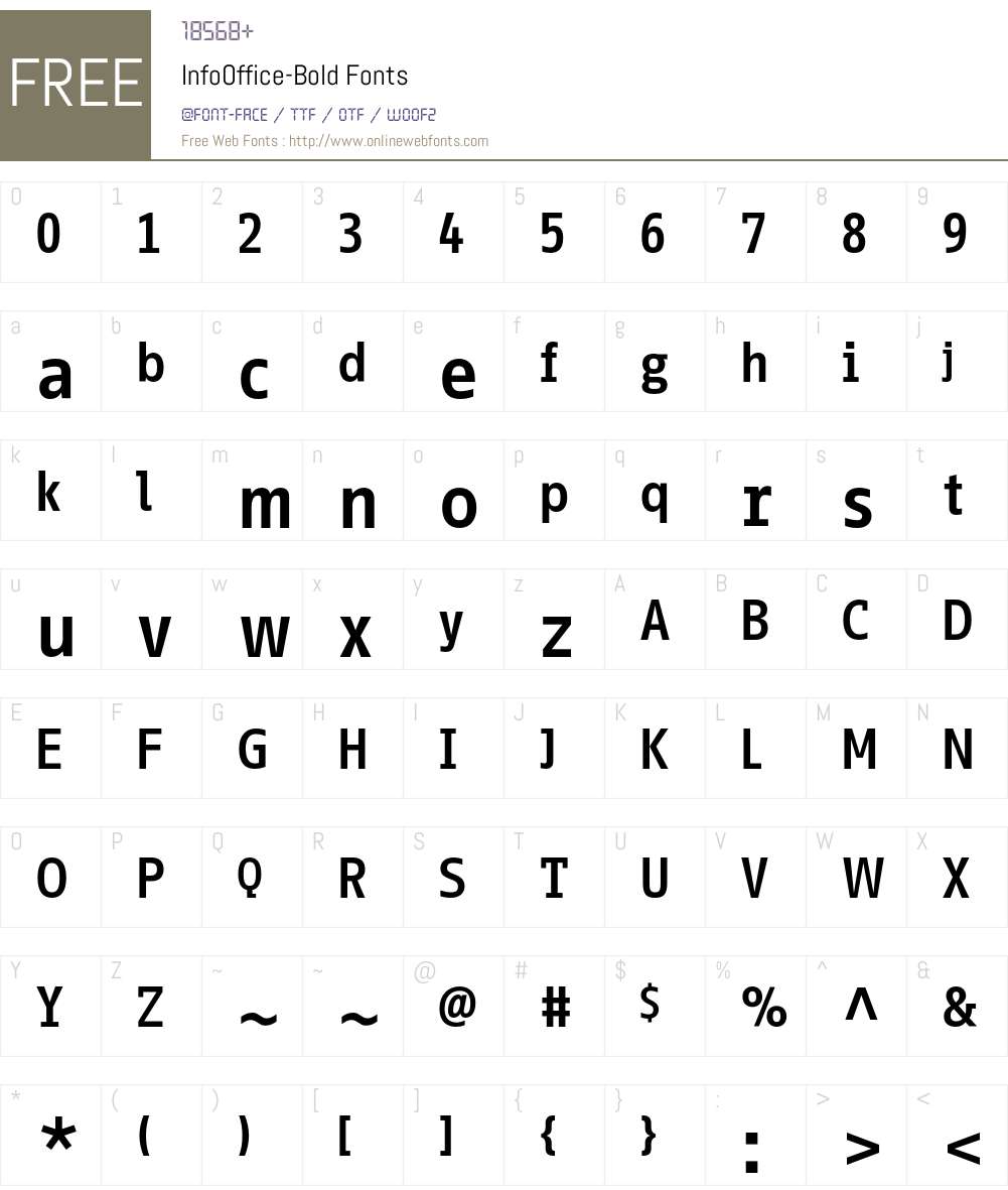 InfoOffice Font Screenshots
