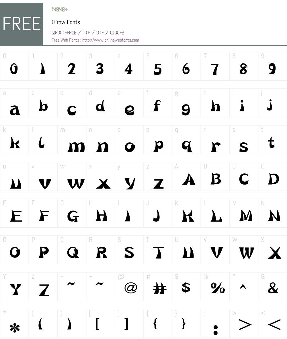 O`mw Font Screenshots