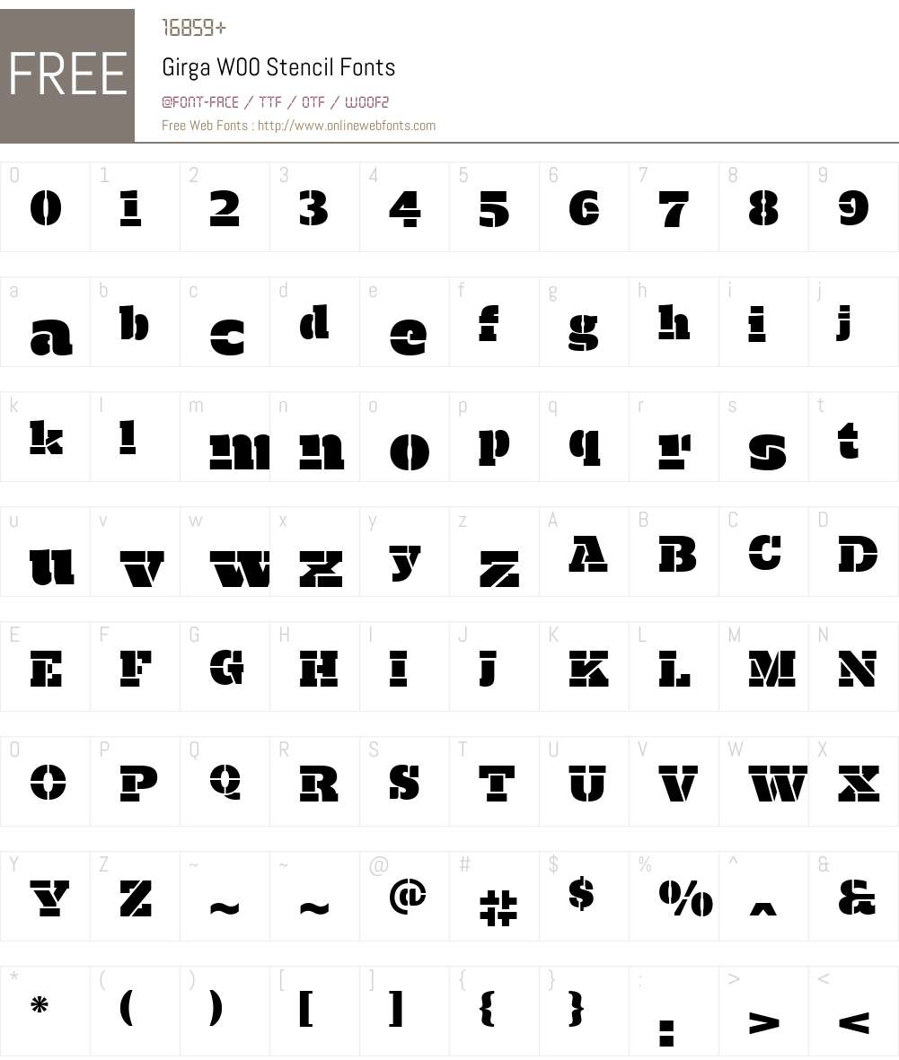 Girga Font Screenshots