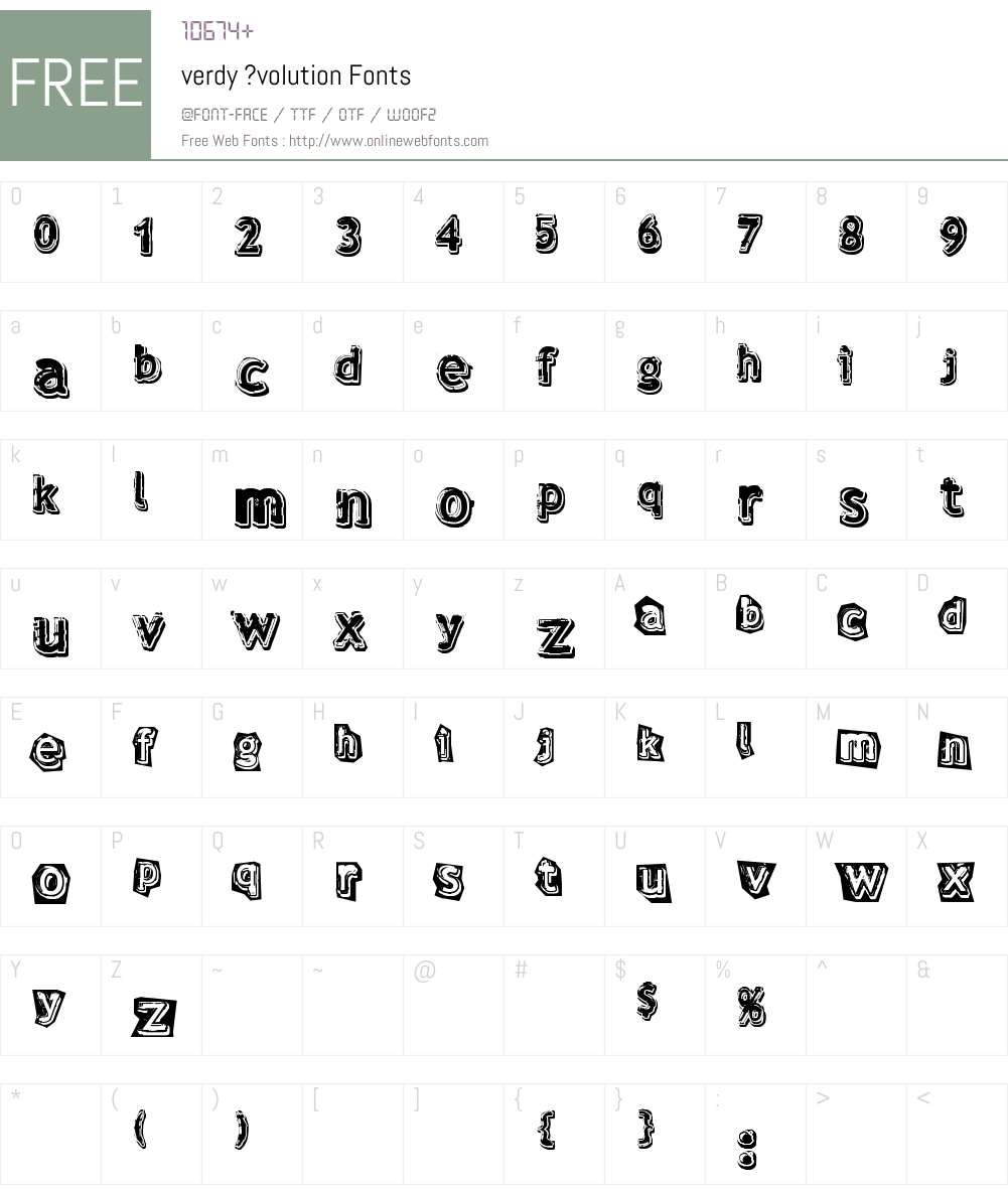 verdy ?volution Font Screenshots