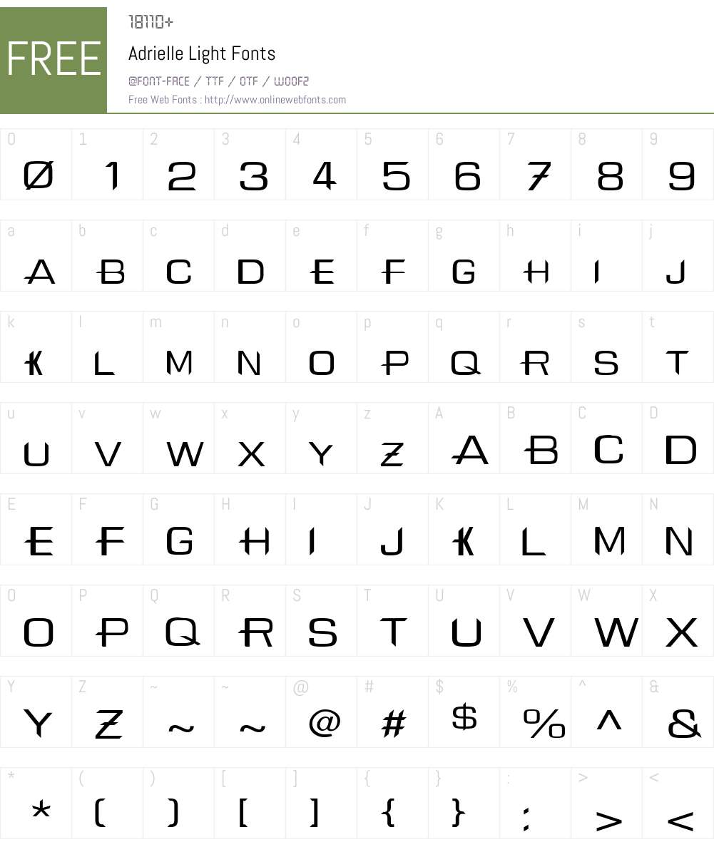 Adrielle Font Screenshots