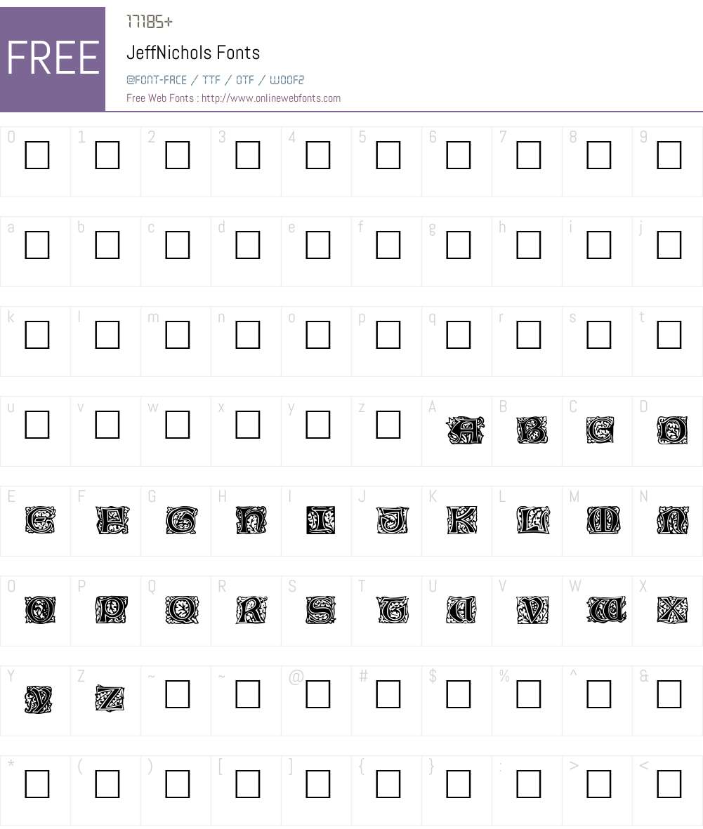 JeffNichols Font Screenshots
