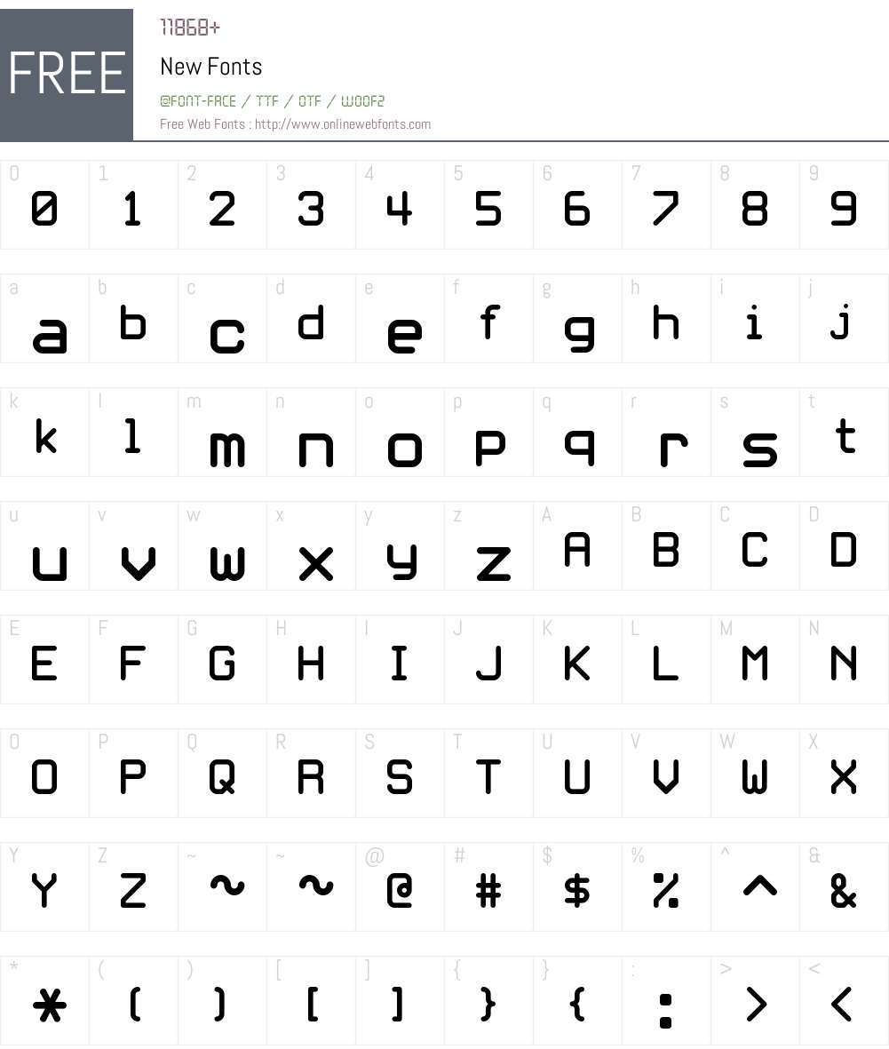 New Font Screenshots