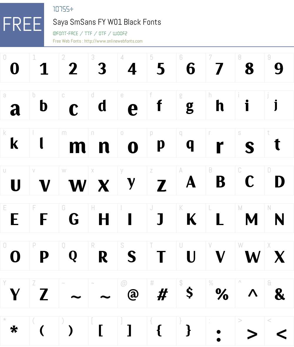 SayaSmSansFYW01-Black Font Screenshots