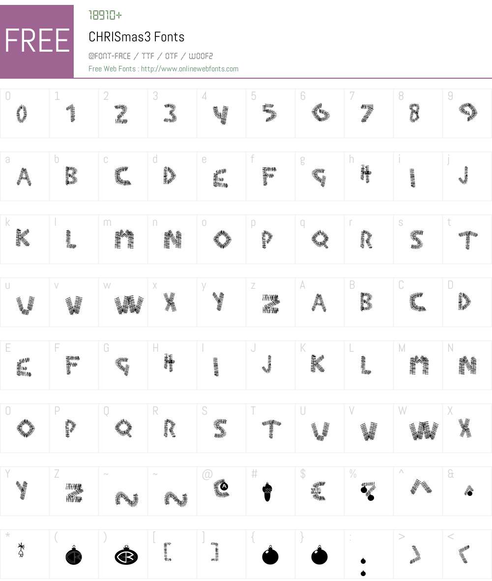 CHRISmas3 Font Screenshots
