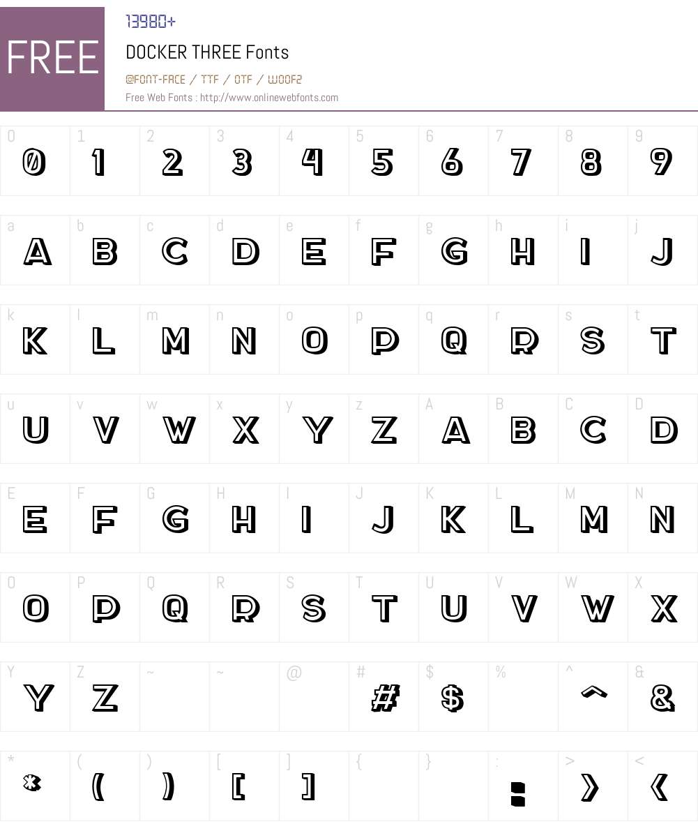 DOCKER Font Screenshots