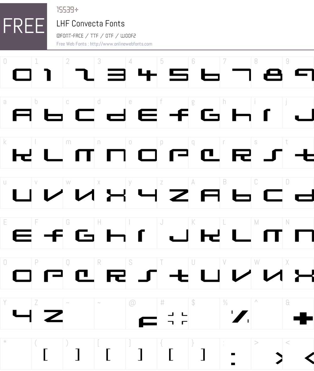 LHF Convecta Font Screenshots