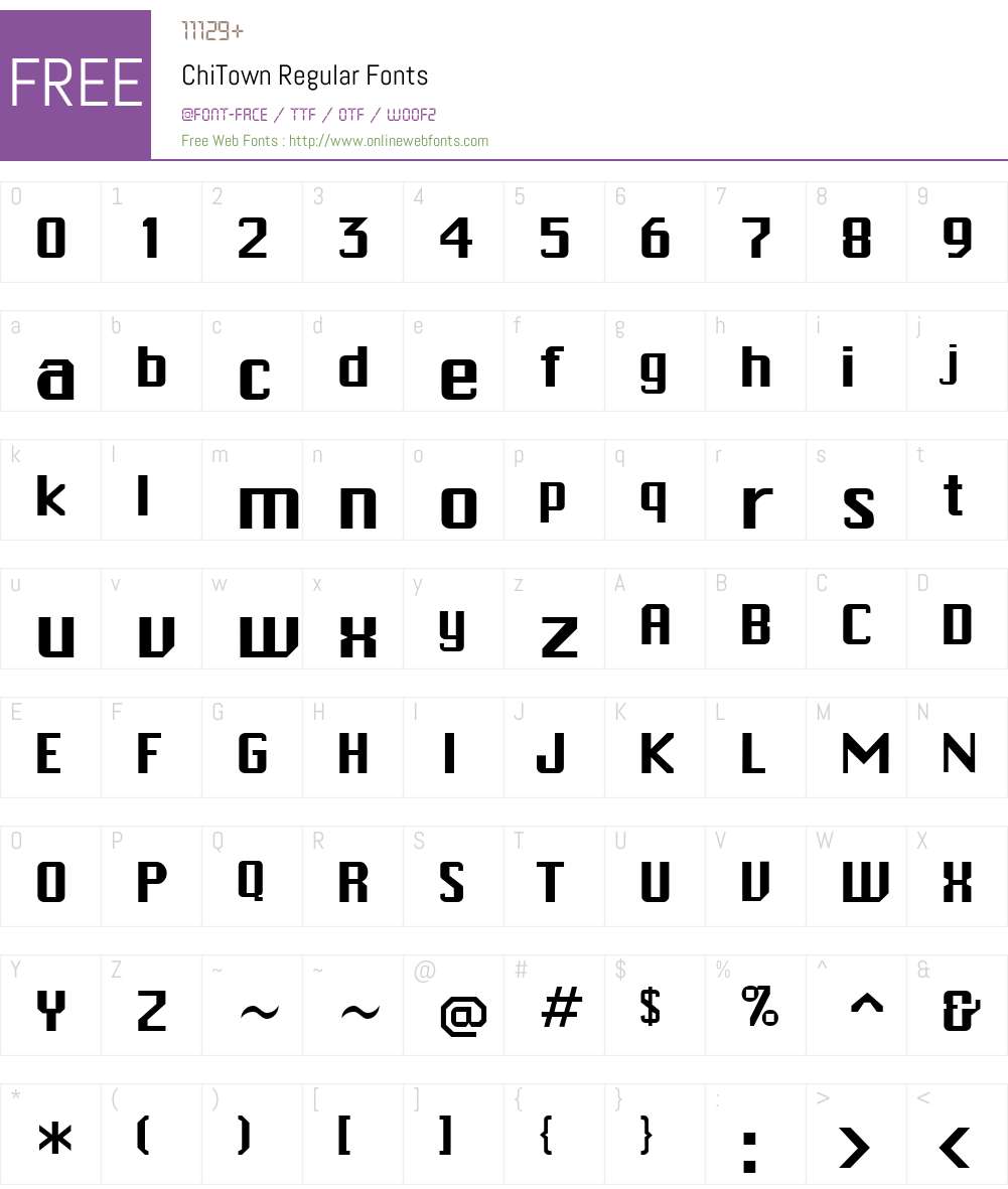 ChiTown Font Screenshots