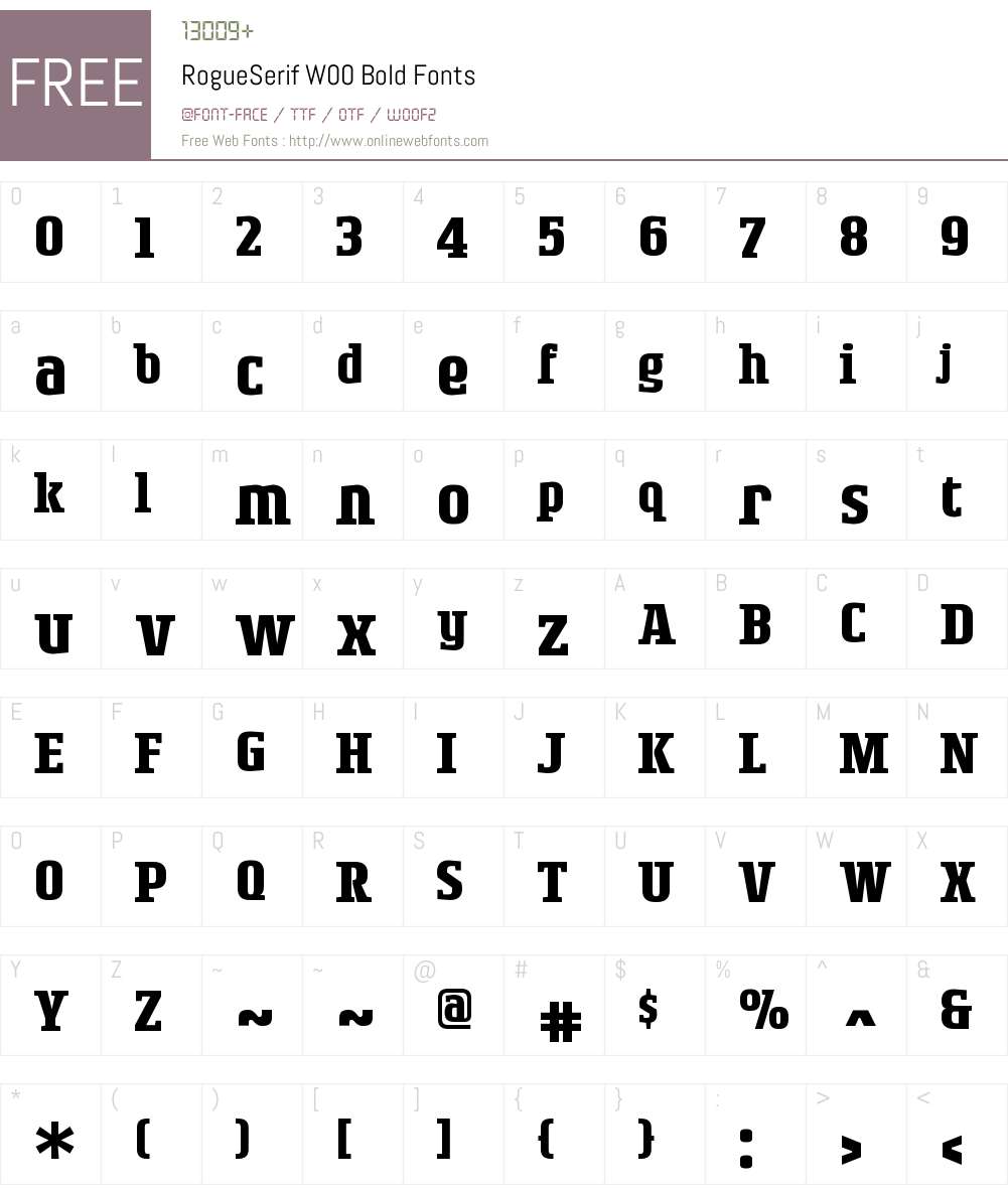RogueSerifW00-Bold Font Screenshots