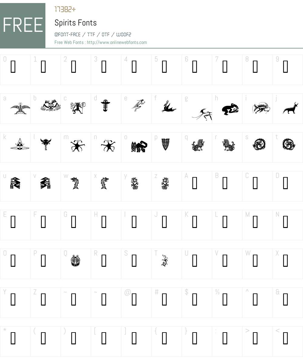 Spirits Font Screenshots