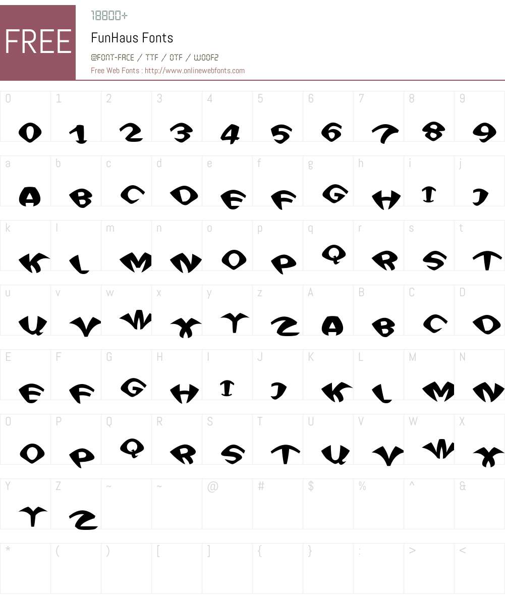 FunHaus Font Screenshots