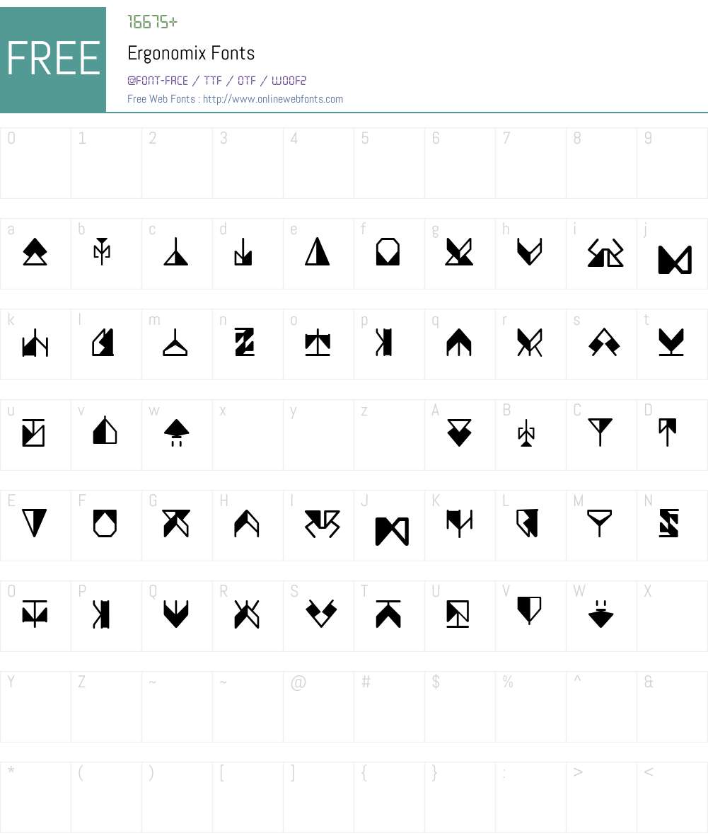 Ergonomix Font Screenshots