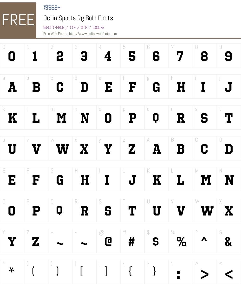 Octin Sports Font Screenshots