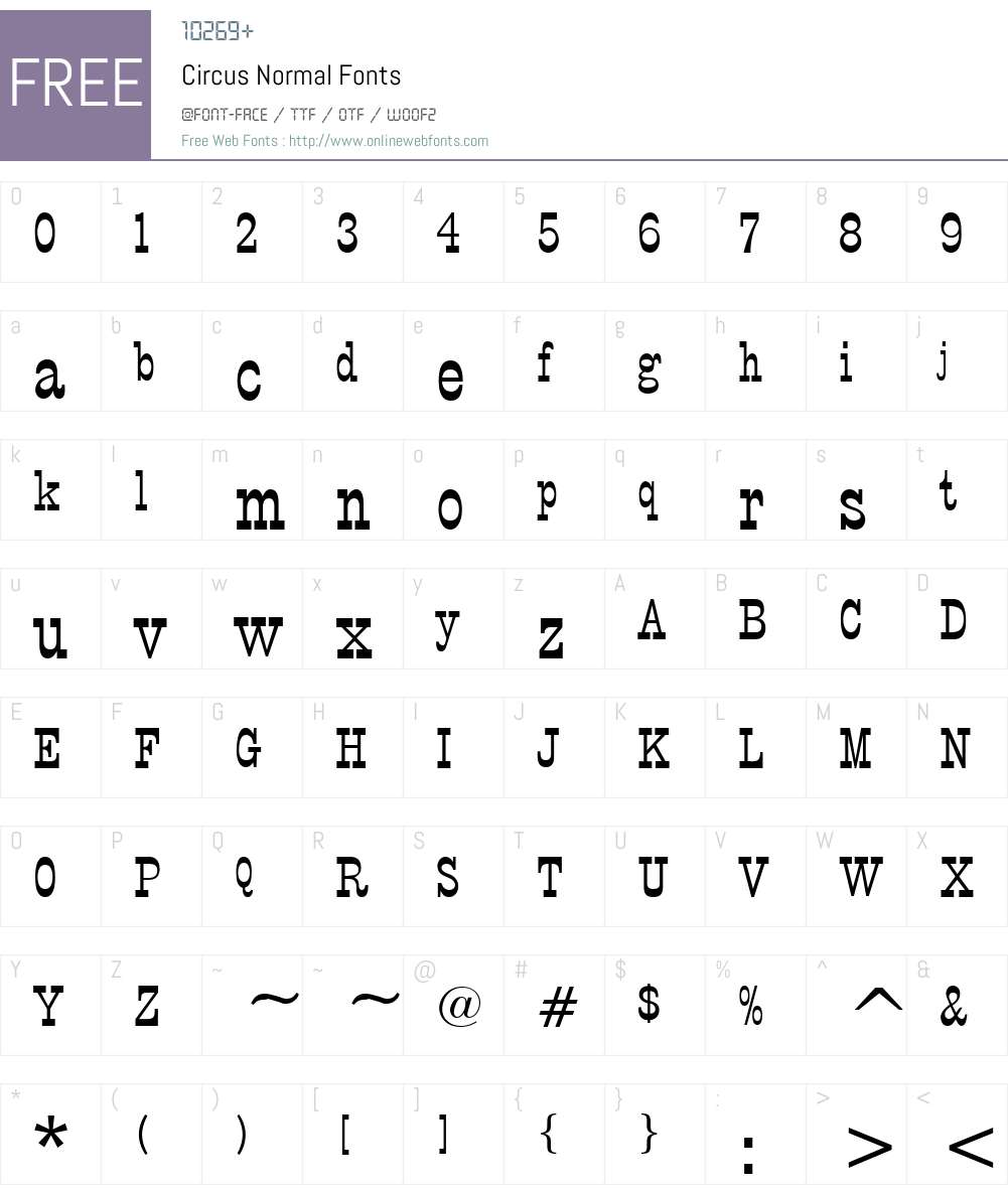 Circus Font Screenshots