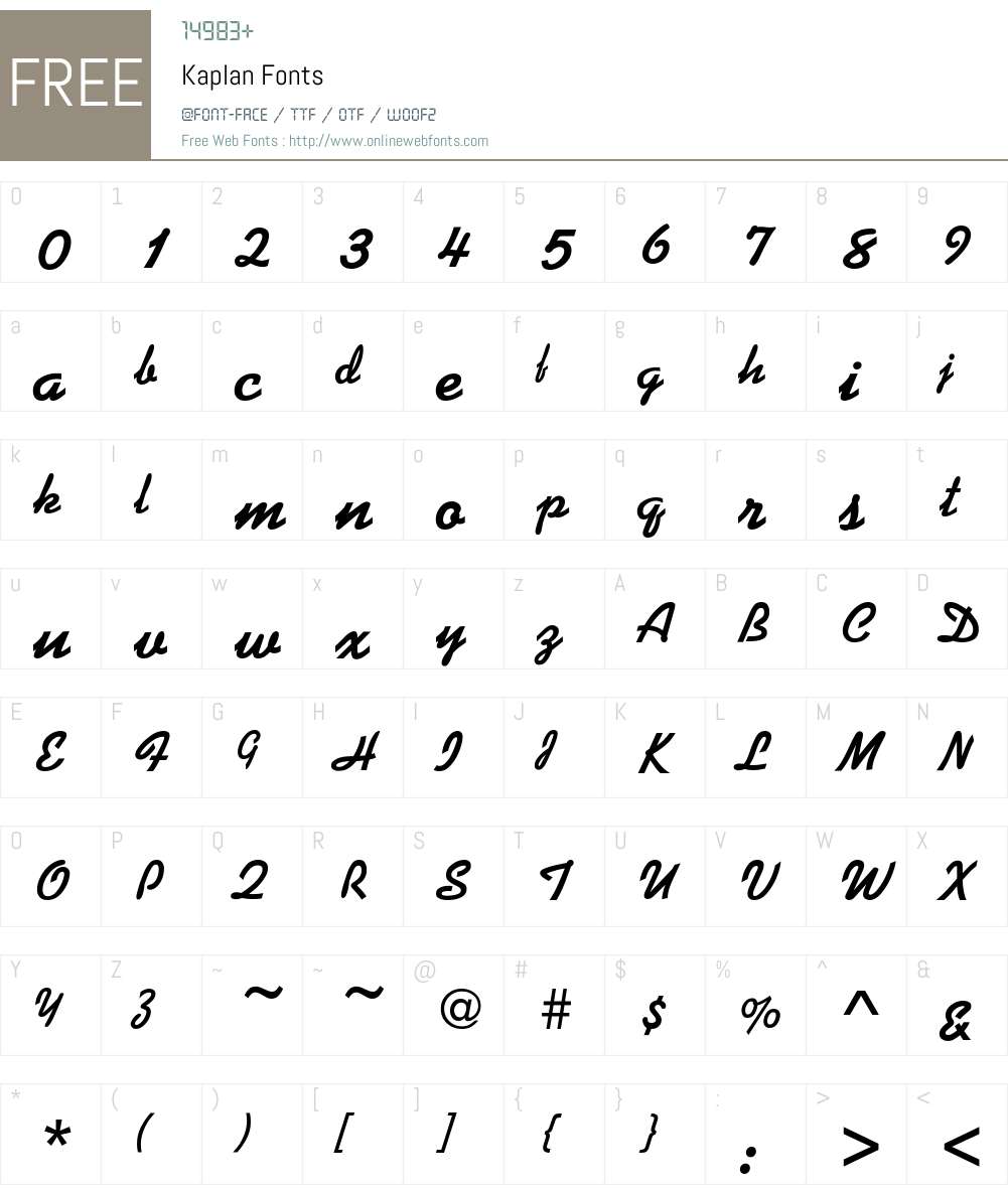 Kaplan Font Screenshots