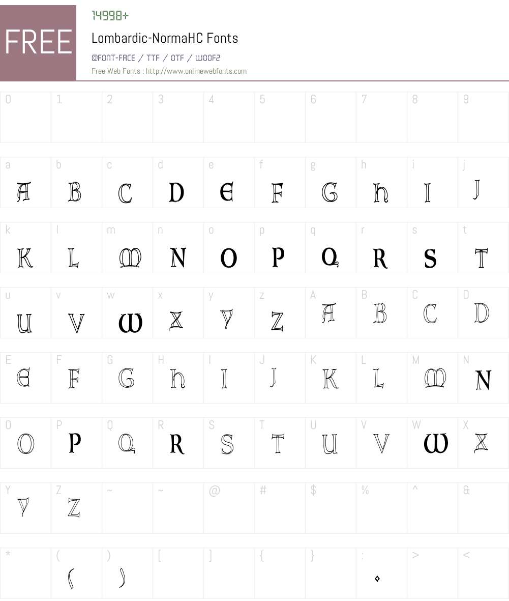 Lombardic-NormaHC Font Screenshots