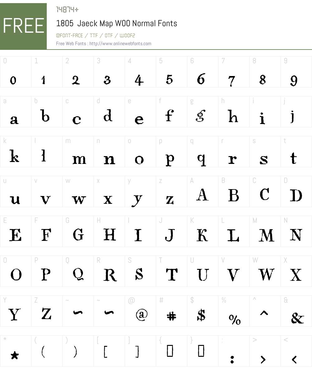 1805JaeckMapW00-Normal Font Screenshots