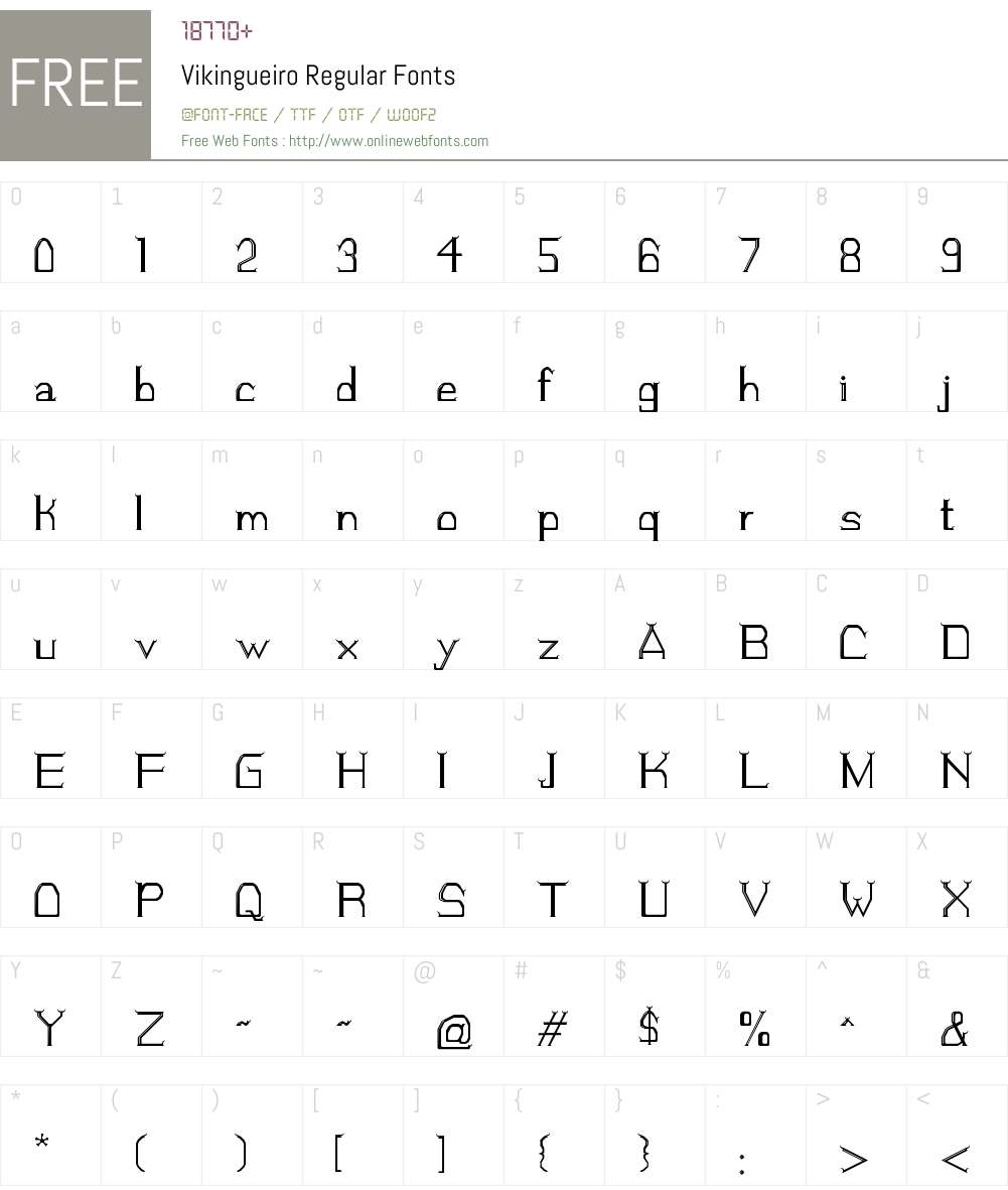 Vikingueiro Font Screenshots