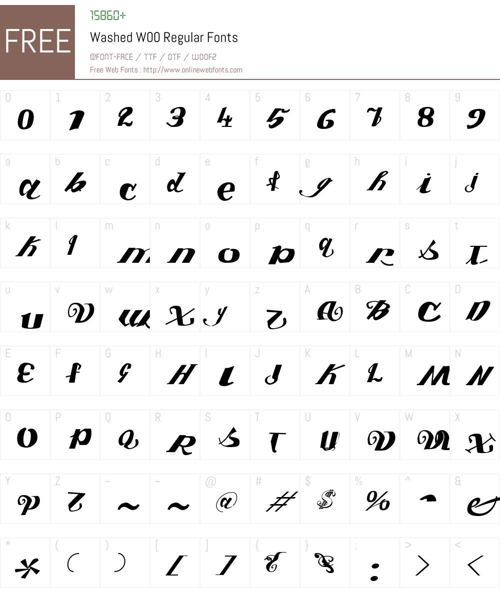 Washed Font Screenshots