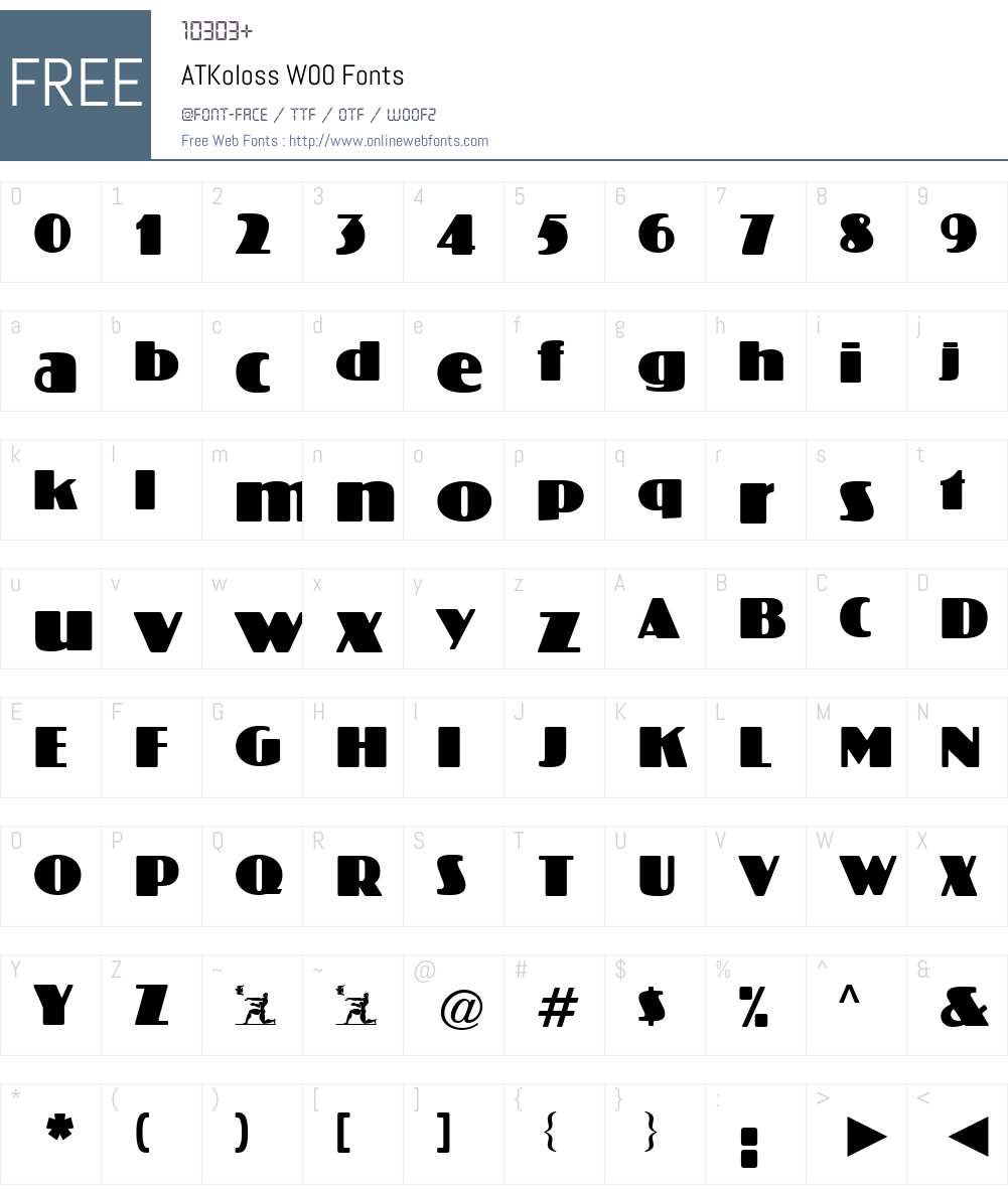 ATKolossW00 Font Screenshots