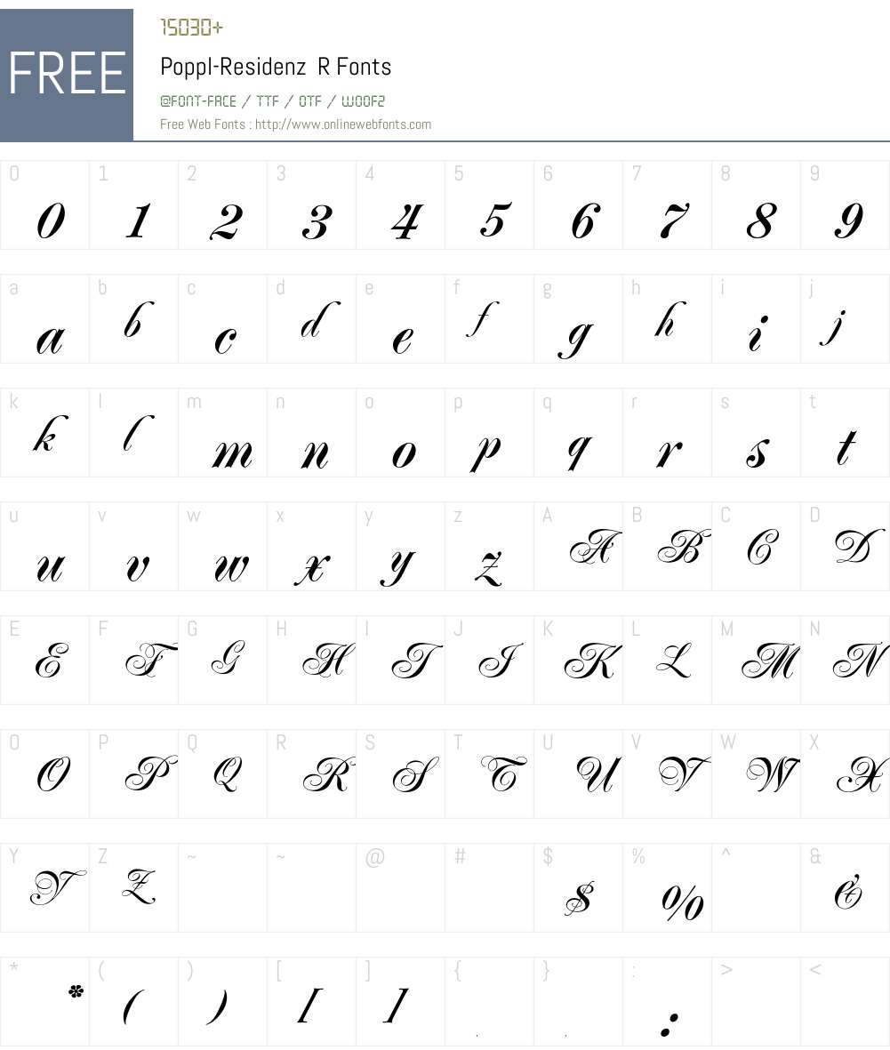 Poppl-Residenz BQ Font Screenshots