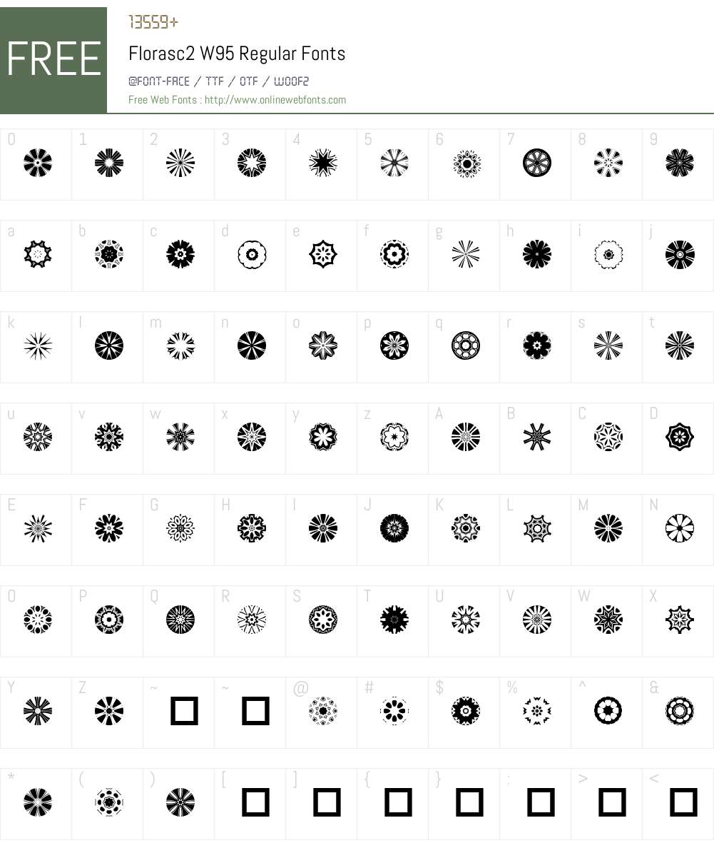 Florasc2 Font Screenshots