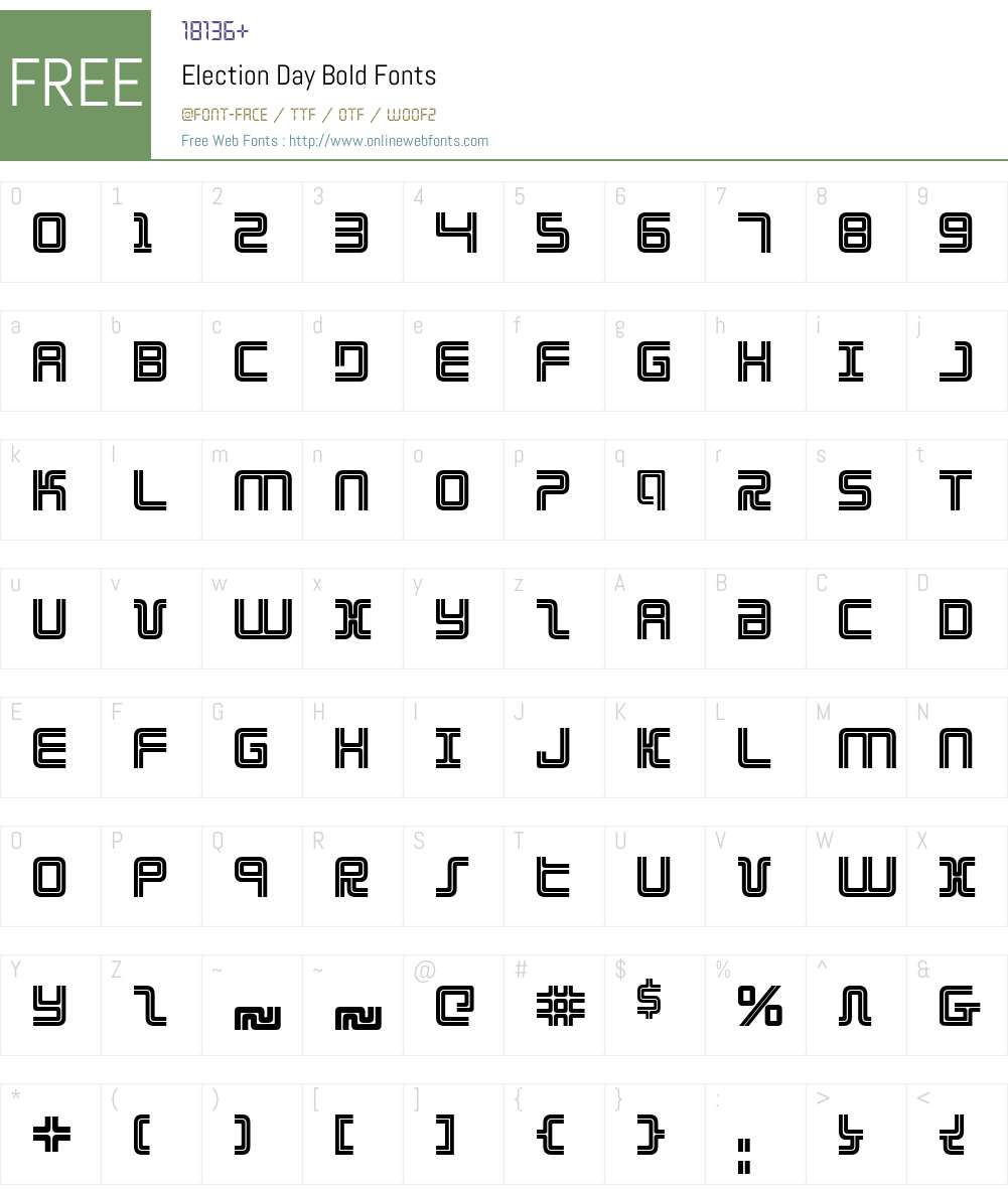 Election Day Bold Font Screenshots