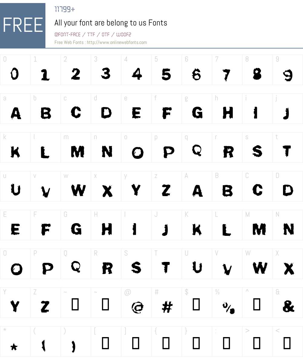 All your font are belong to us Font Screenshots