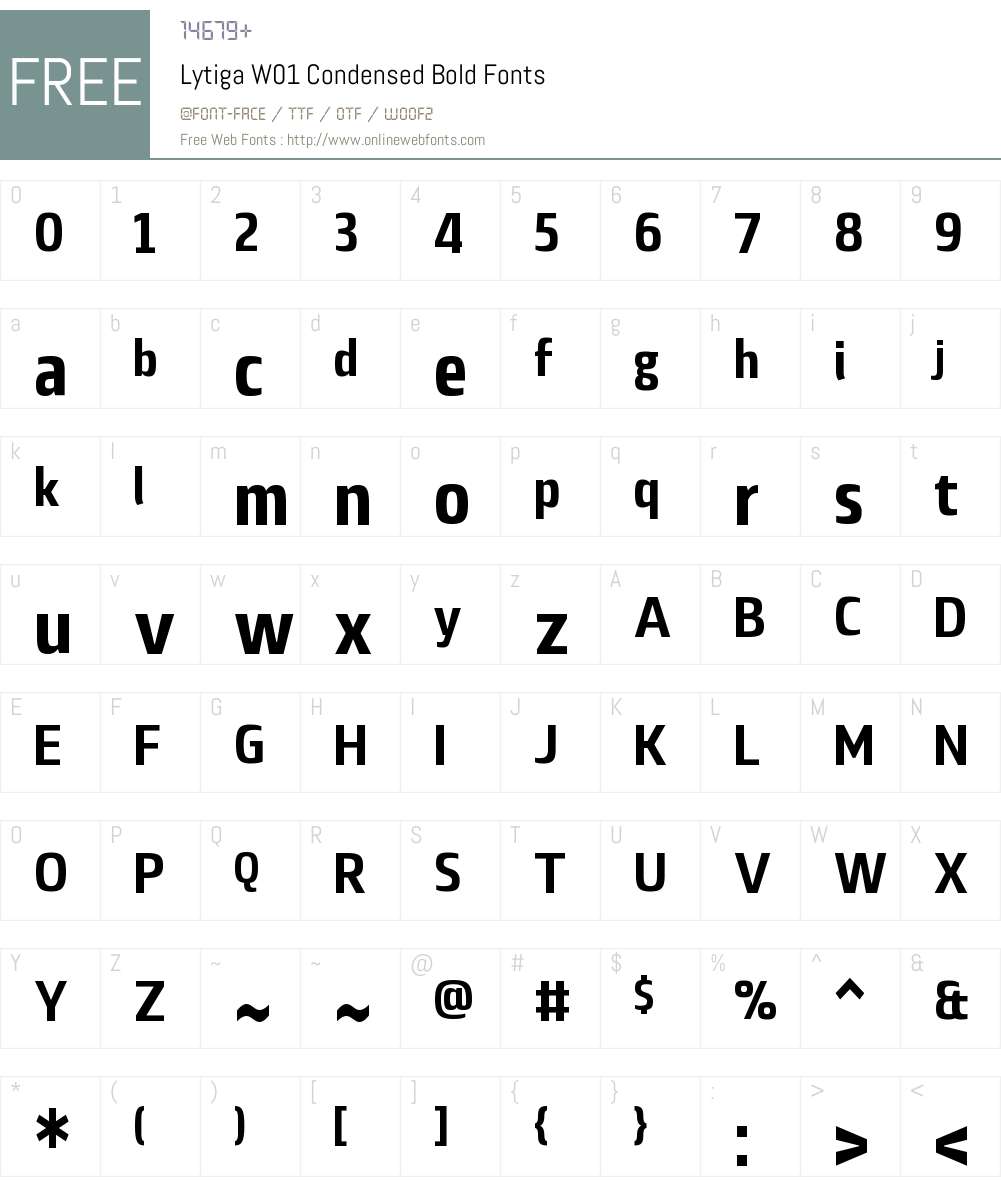 LytigaW01-CondensedBold Font Screenshots